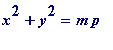 x^2+y^2 = m*p